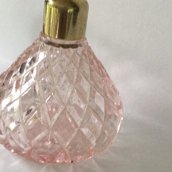 Vintage Pink Pressed Glass Perfume Bottle - Picture 7 of 8